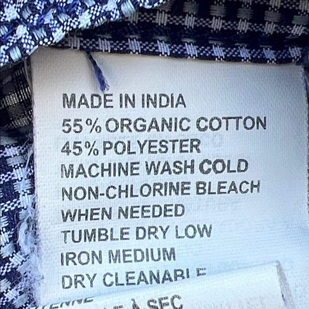 PrAna Men's Blue/White Plaid Button up Hiking Casual Shirt Size L
